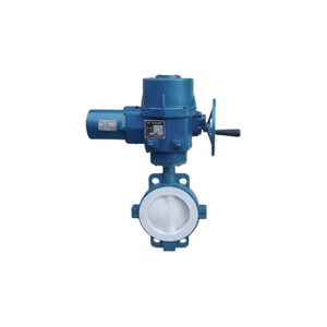 D971 Electric Motorized Actuator Cast Iron Body Disc Wafer PTFE PVDF PVC Fluorine Lined Butterfly Valve Warehouse