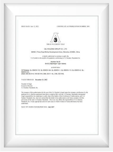 Diaphragm-valve-3A-certificate
