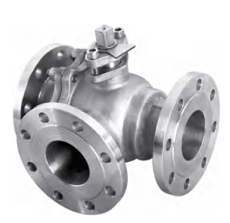 OEM Q45F-16P PN 16 Stainless Steel Manual Three-way Flange T-type Ball Valve Warehouse